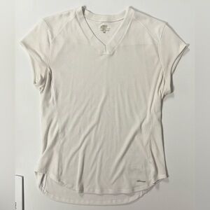 Patagonia Performance Capilene Baselayer V-Neck T-Shirt White Lightweight  XL